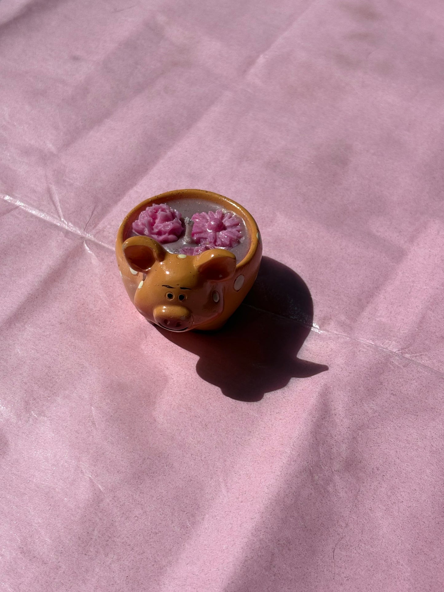 Upcycled Scented Candle | Mini Pig