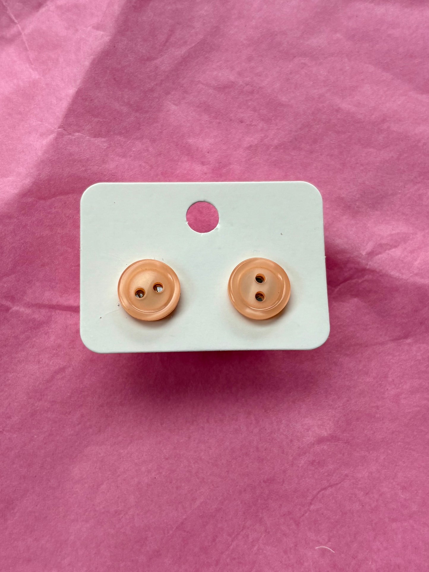 Stainless Steel Stud Button Earrings