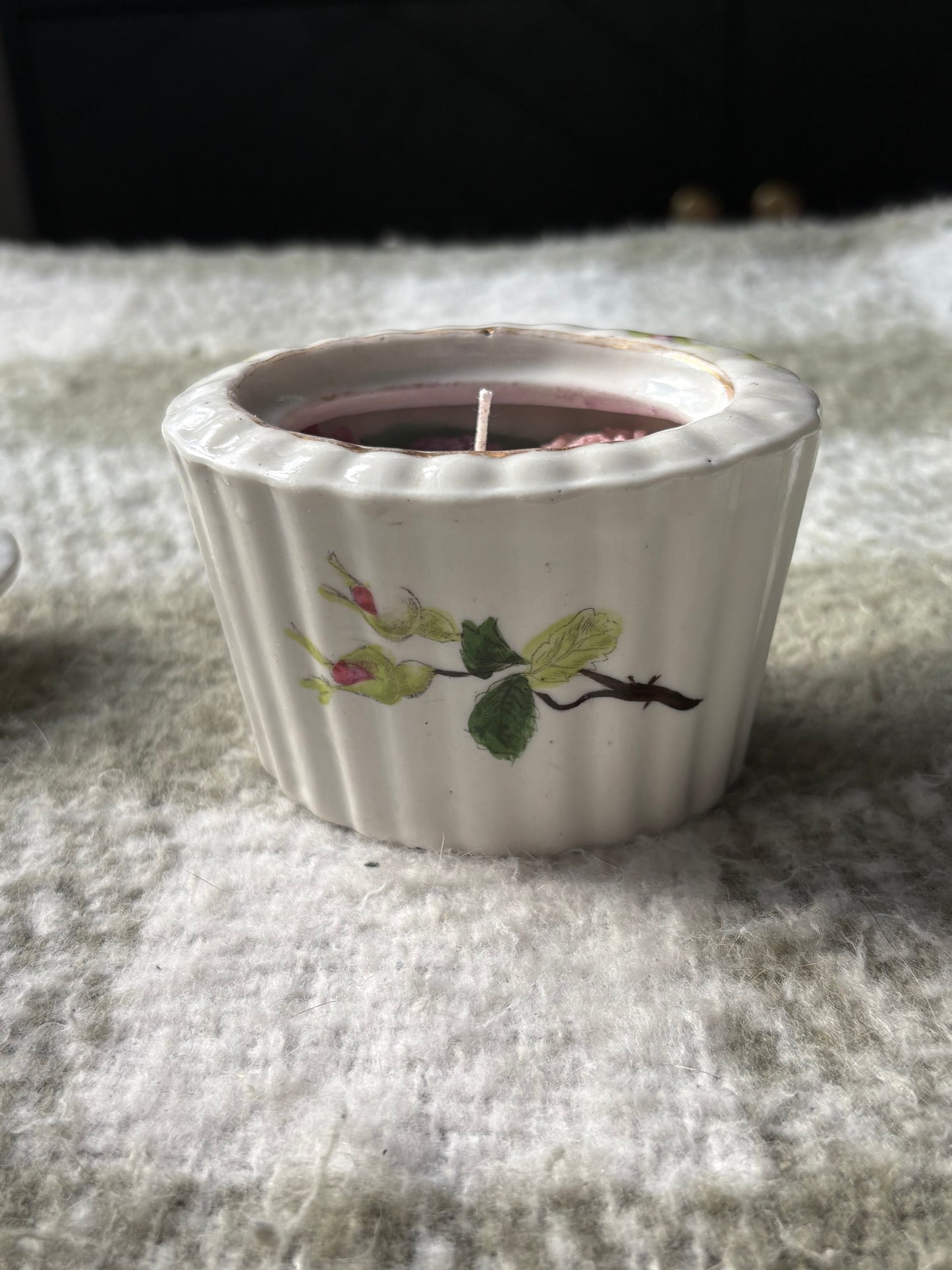 Upcycled ceramic candle
