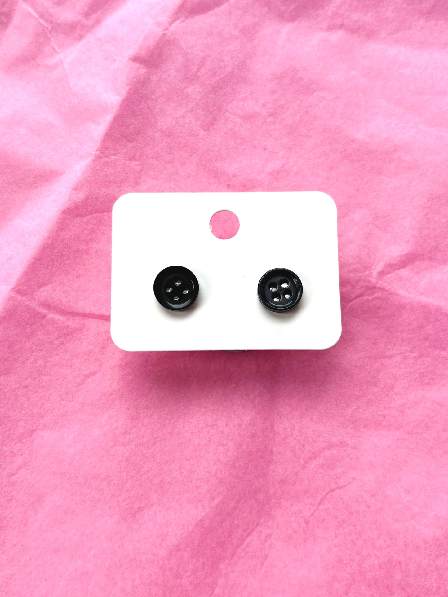 Stainless Steel Stud Button Earrings