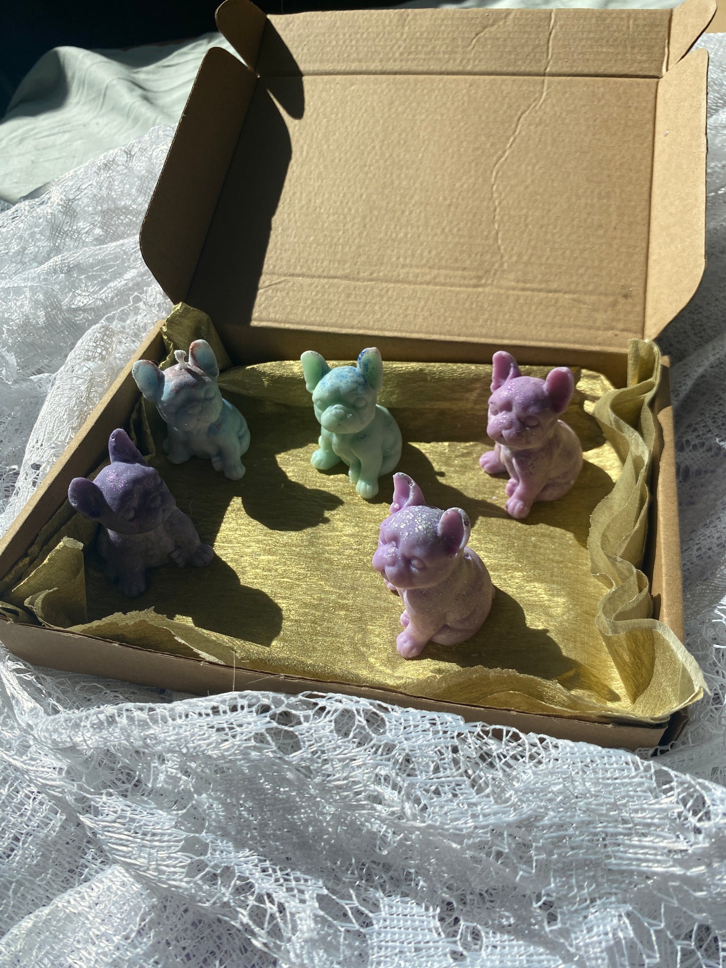 Frenchie candle gift box 💜