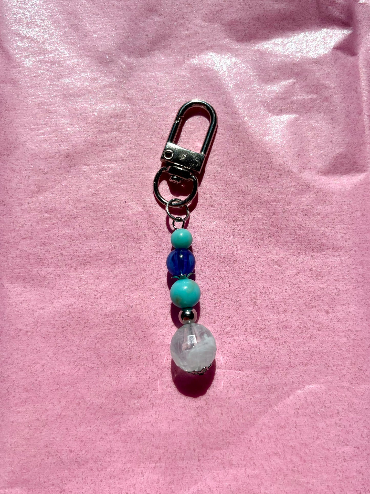 Mini clip keychain | Blue
