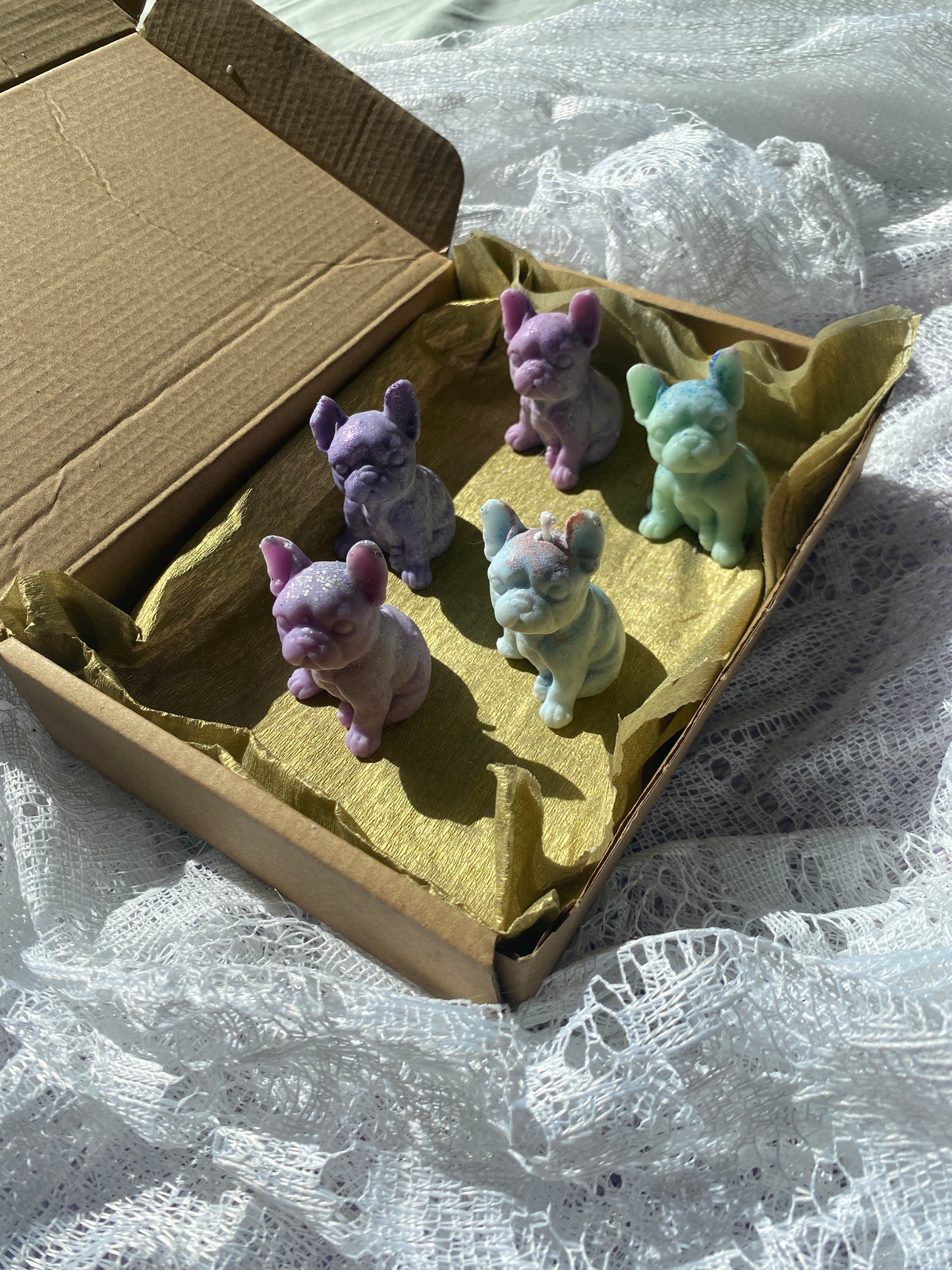 Frenchie candle gift box 💜