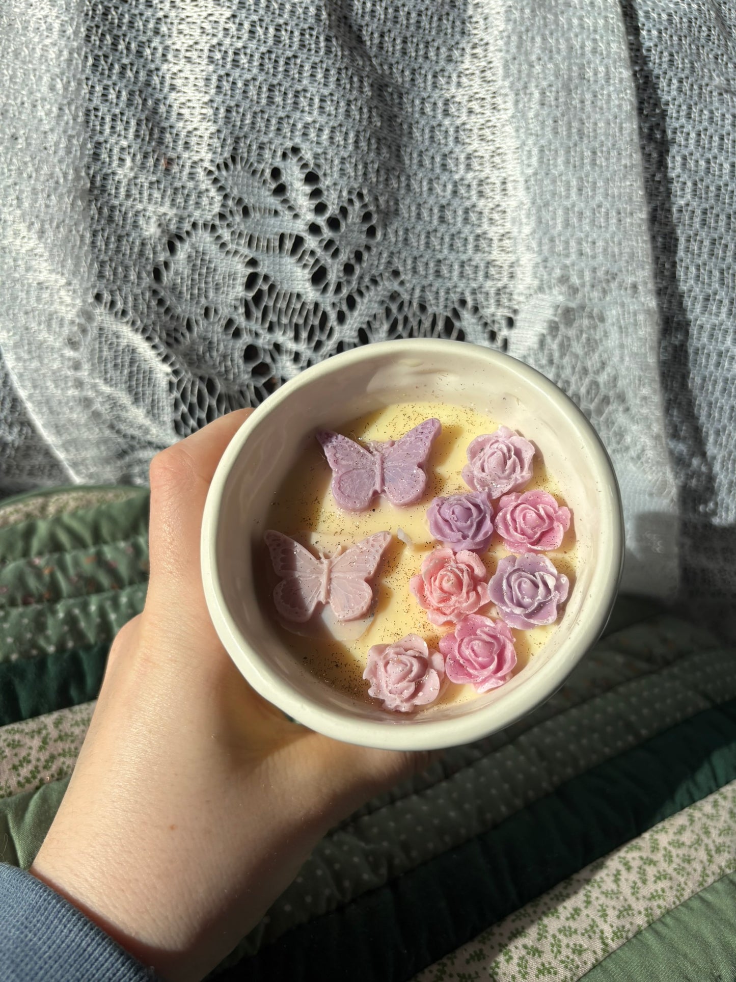 Upcycled dessert candle