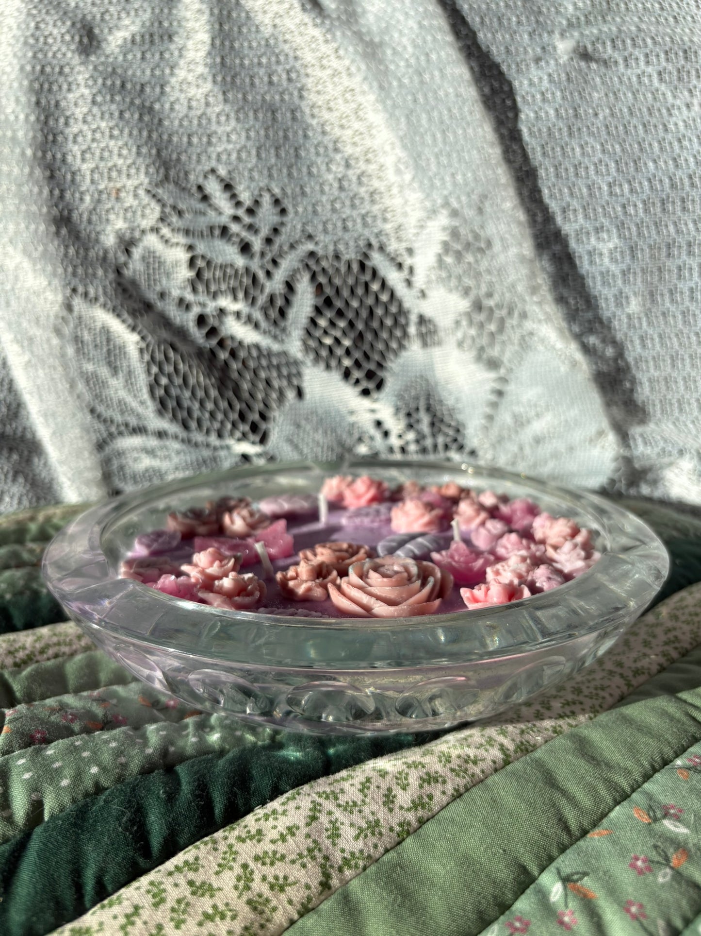 Scented glass bowl candle