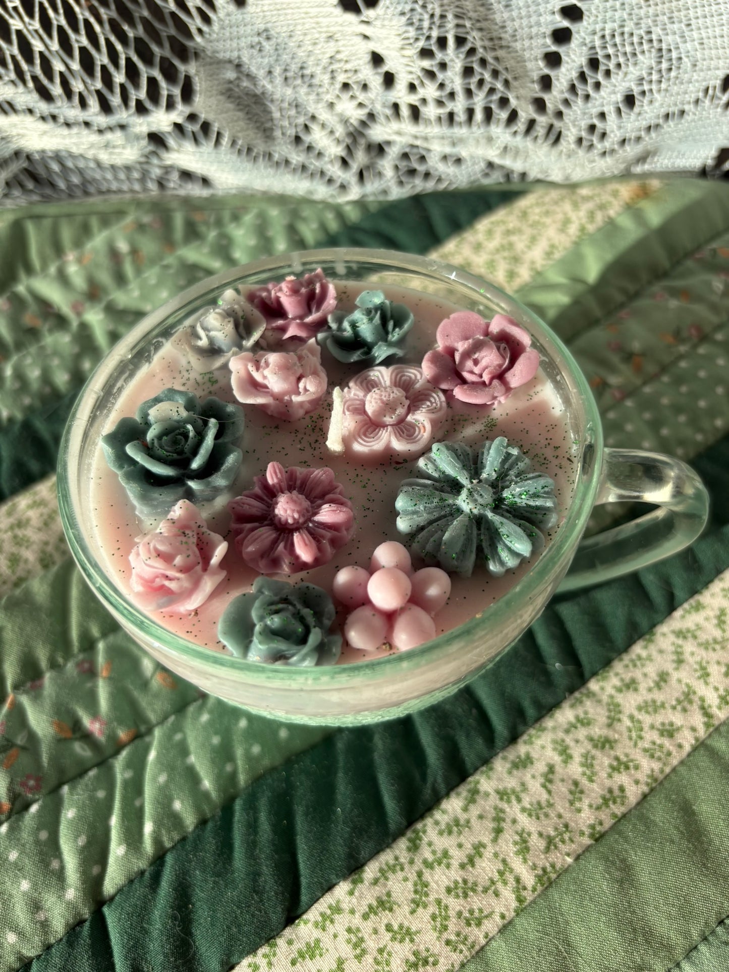 Upcycled teacup candle
