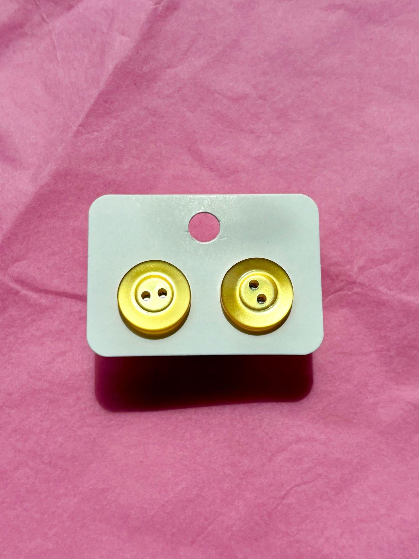 Stainless Steel Stud Button Earrings