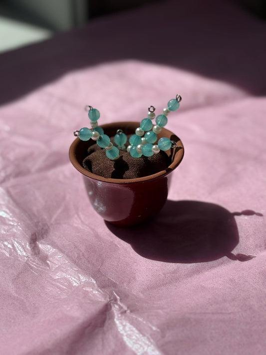 Upcycled Beaded Pot Plant
