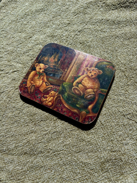 Teddy Bears Cork Upcycled Fridge Magnet