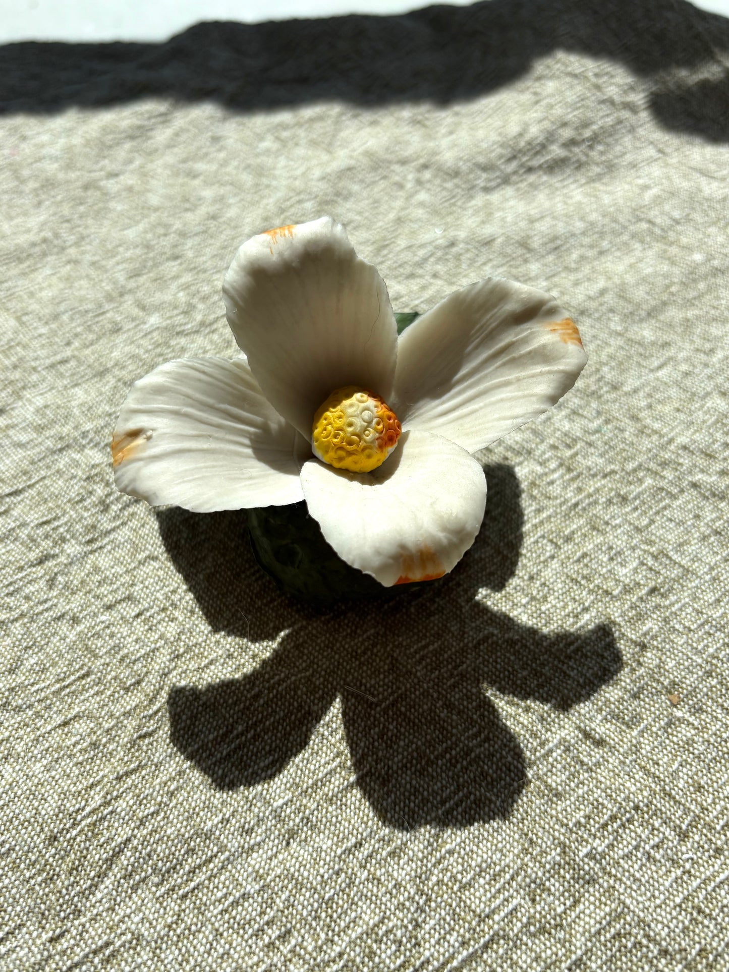 Ceramic Flower Upcycled Fridge Magnet