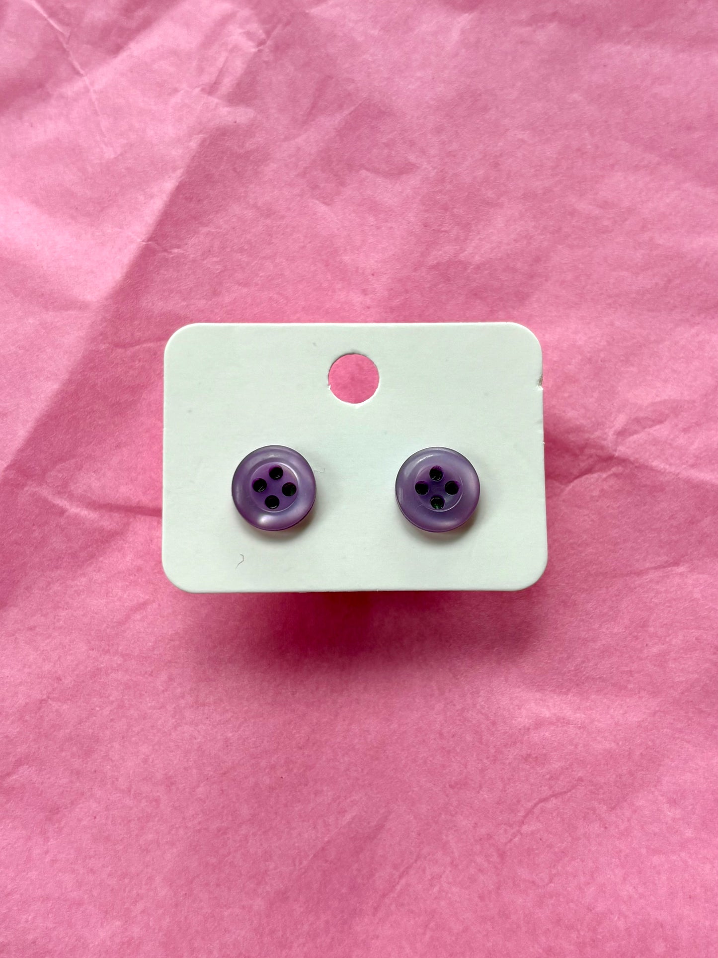 Stainless Steel Stud Button Earrings