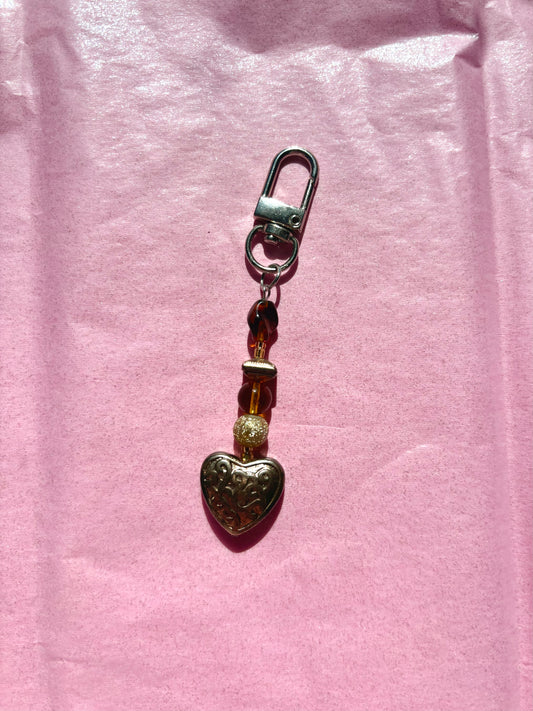 Mini clip keychain | Brown