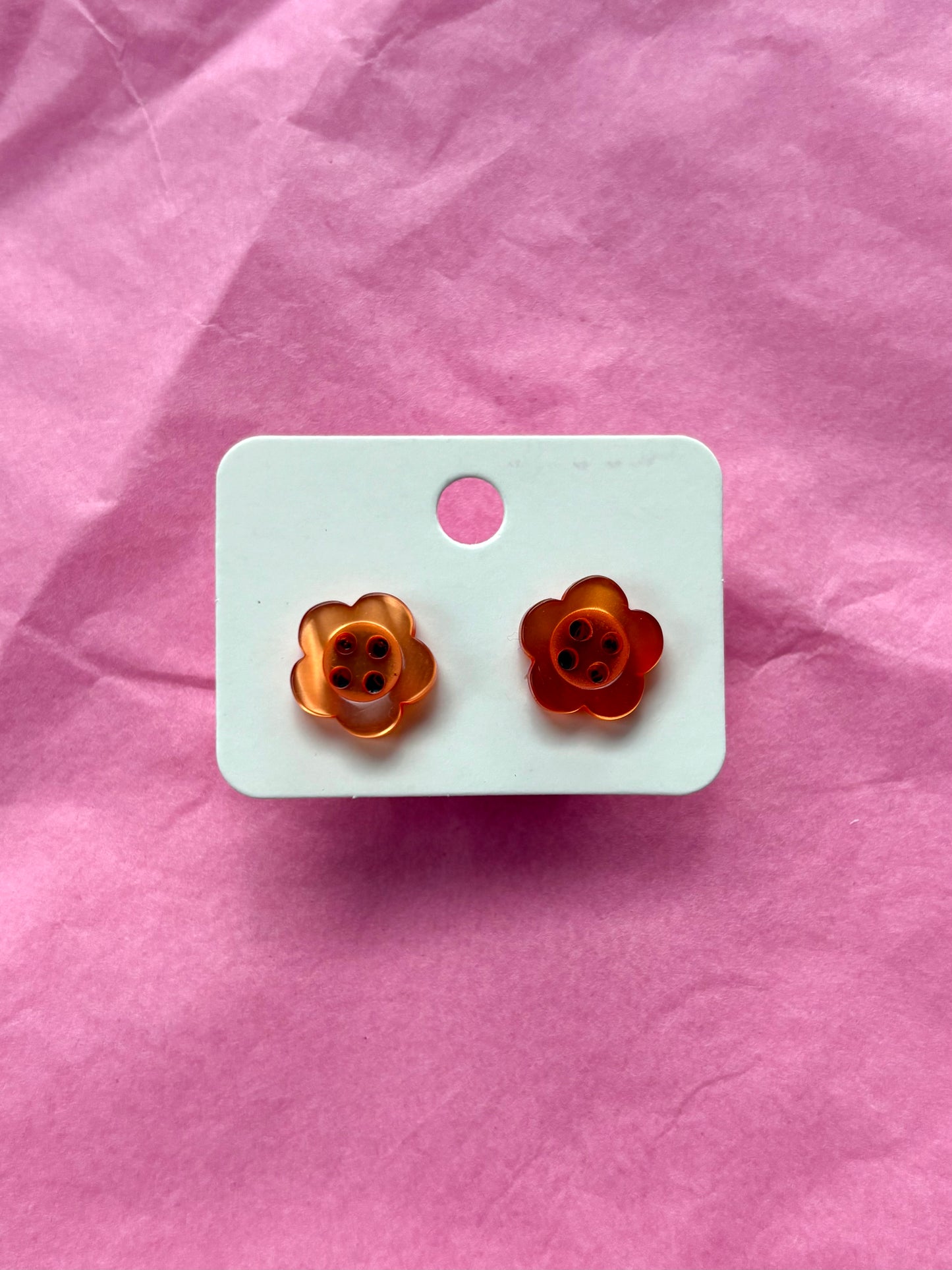 Stainless Steel Stud Button Earrings