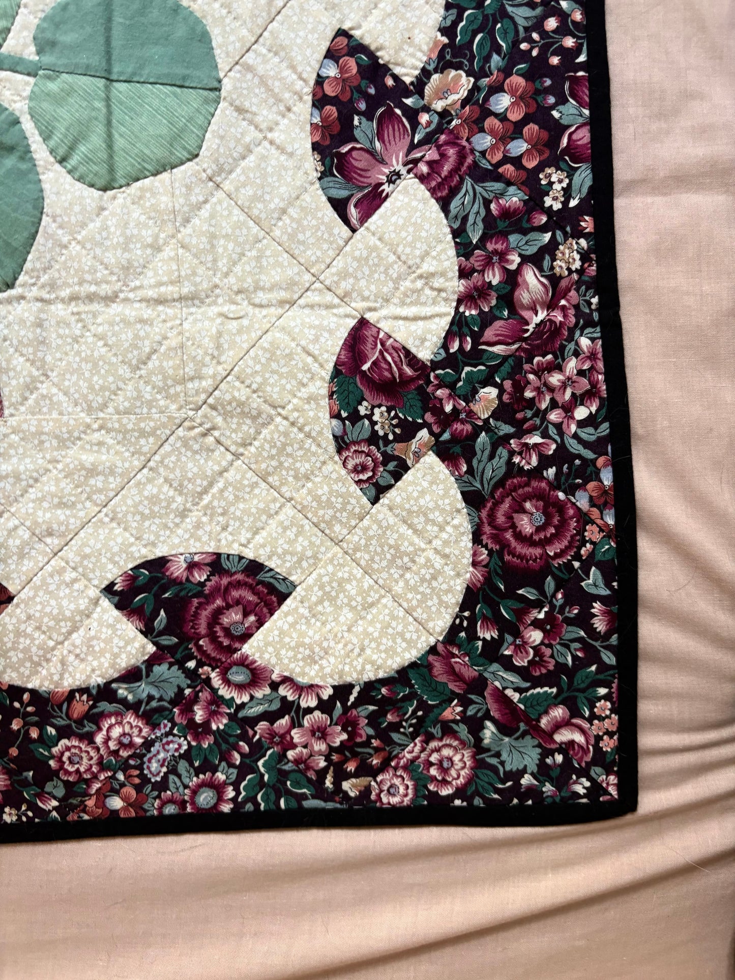 “Wild Nasturtiums” Handmade Quilt Wall Hanging