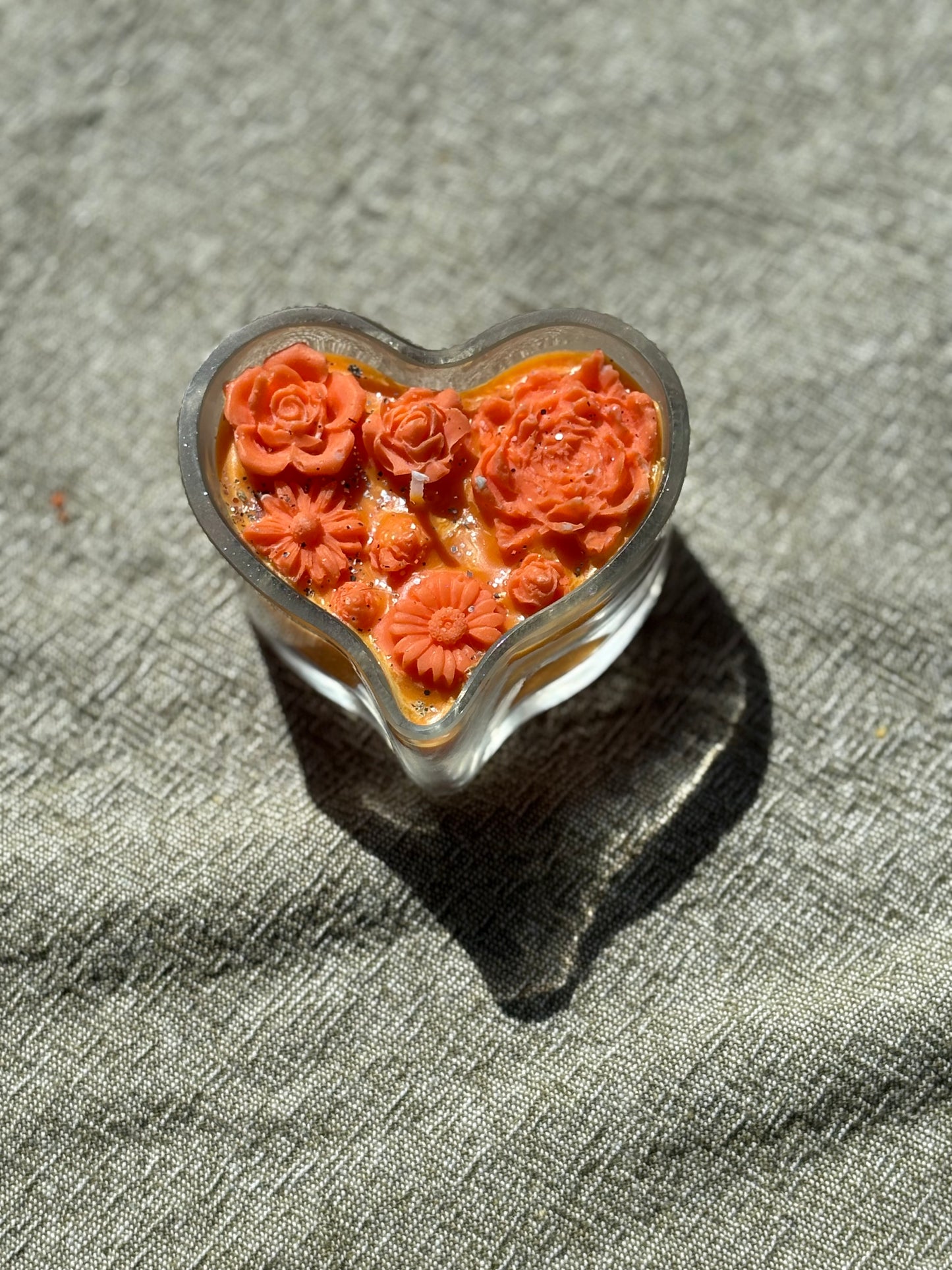 Upcycled Scented Candle | Glass Heart