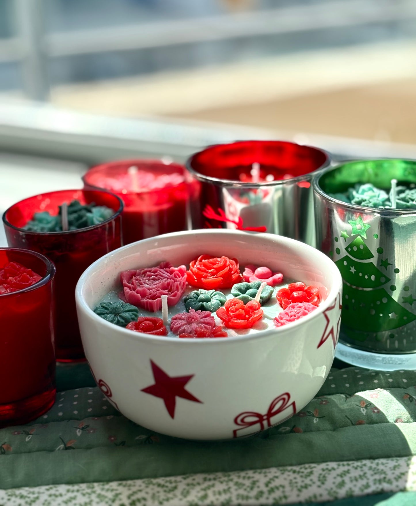 Upcycled Scented Candle | Christmas Bowl