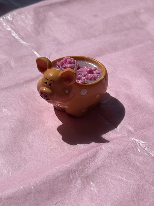 Upcycled Scented Candle | Mini Pig
