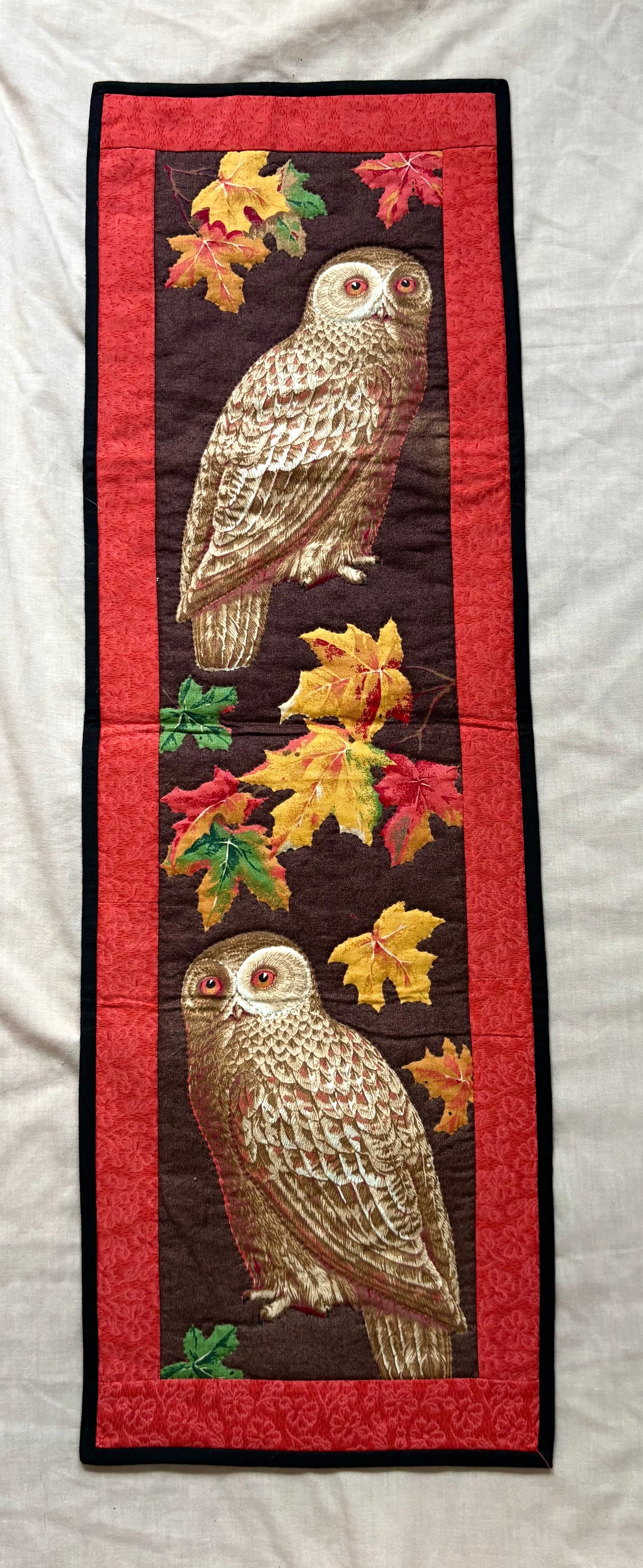 “Owliver and Owlice” Handmade Quilt Wall Hanging