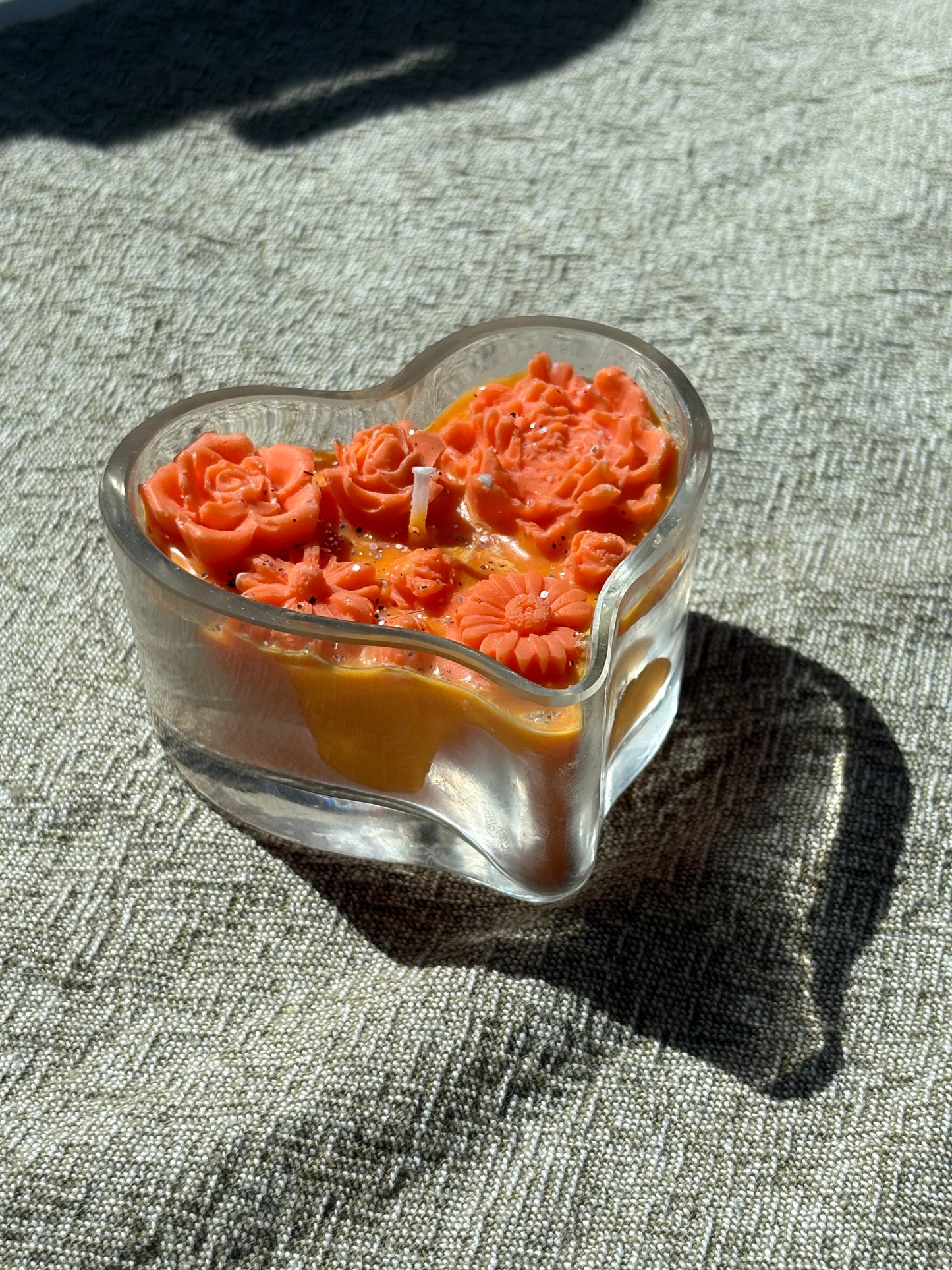 Upcycled Scented Candle | Glass Heart