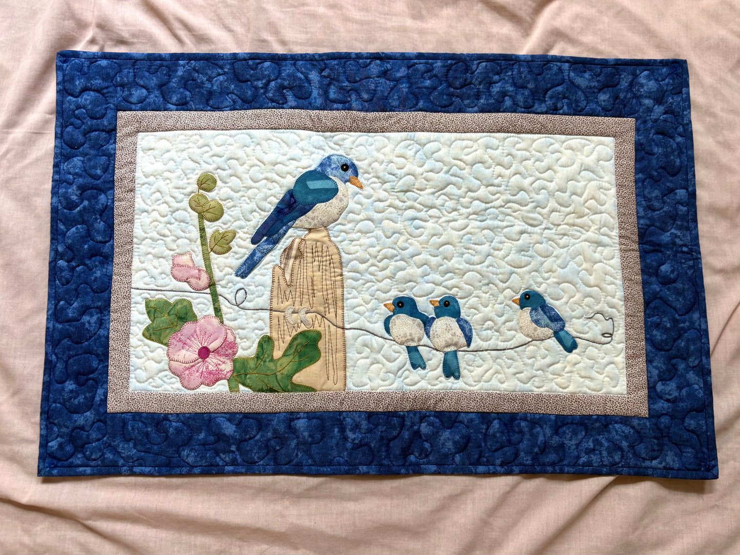 “Sitting Pretty” Handmade Quilt Wall Hanging