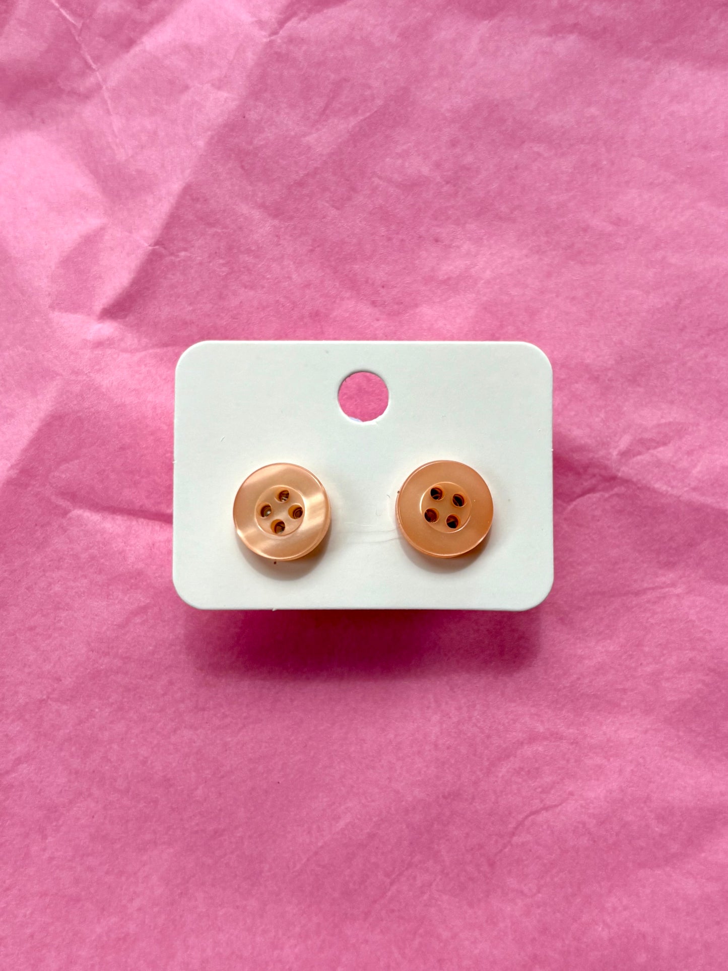 Stainless Steel Stud Button Earrings