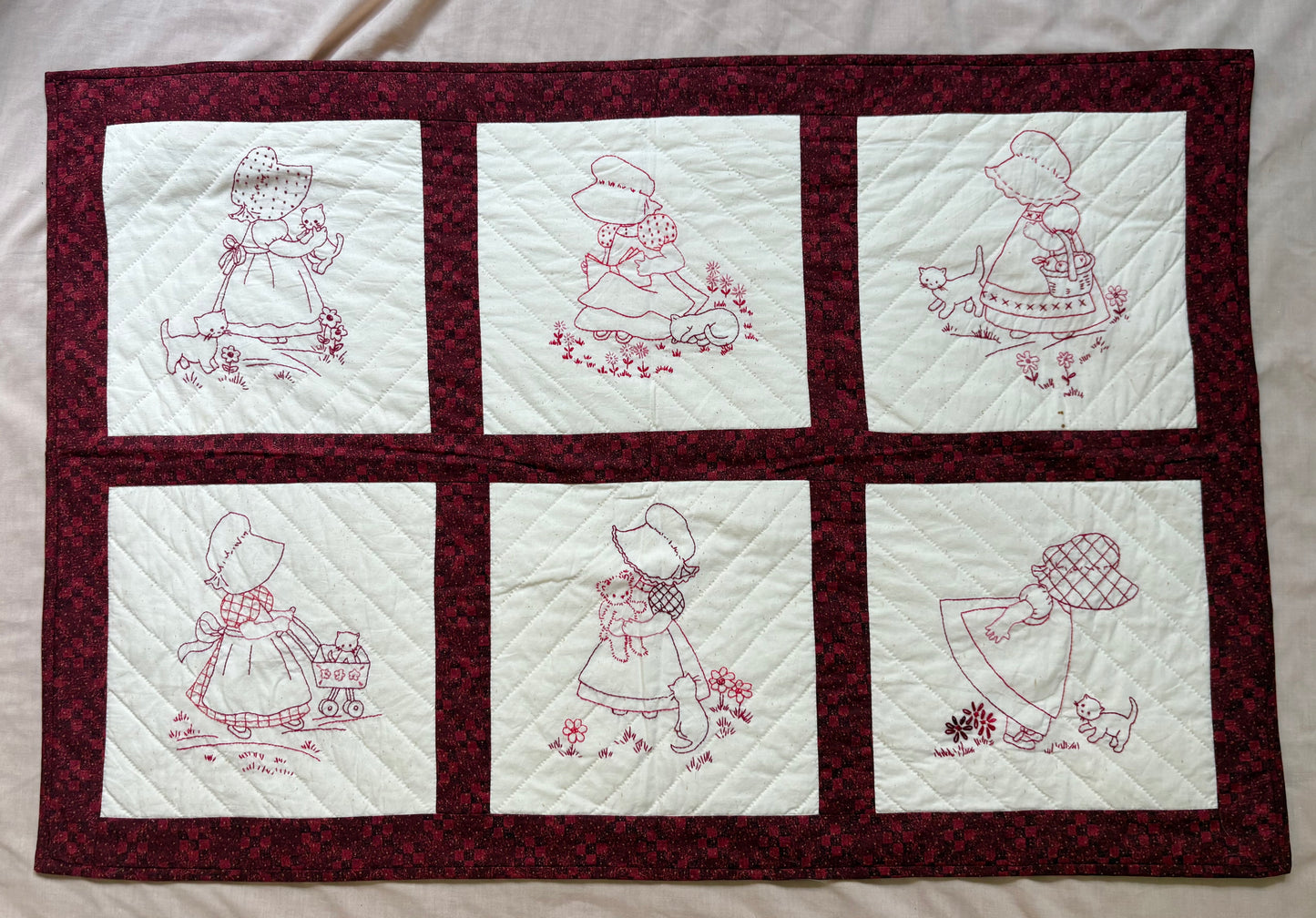 “Red Girls” Handmade Quilt Wall Hanging
