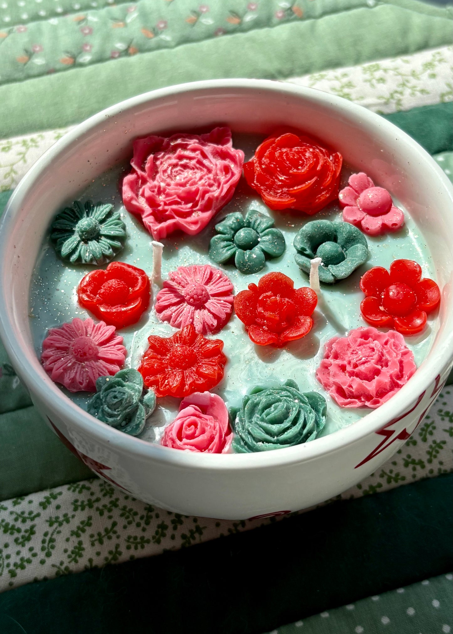 Upcycled Scented Candle | Christmas Bowl