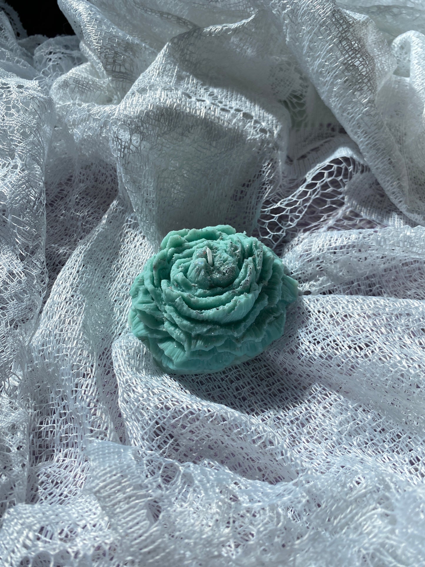 Green flower candle