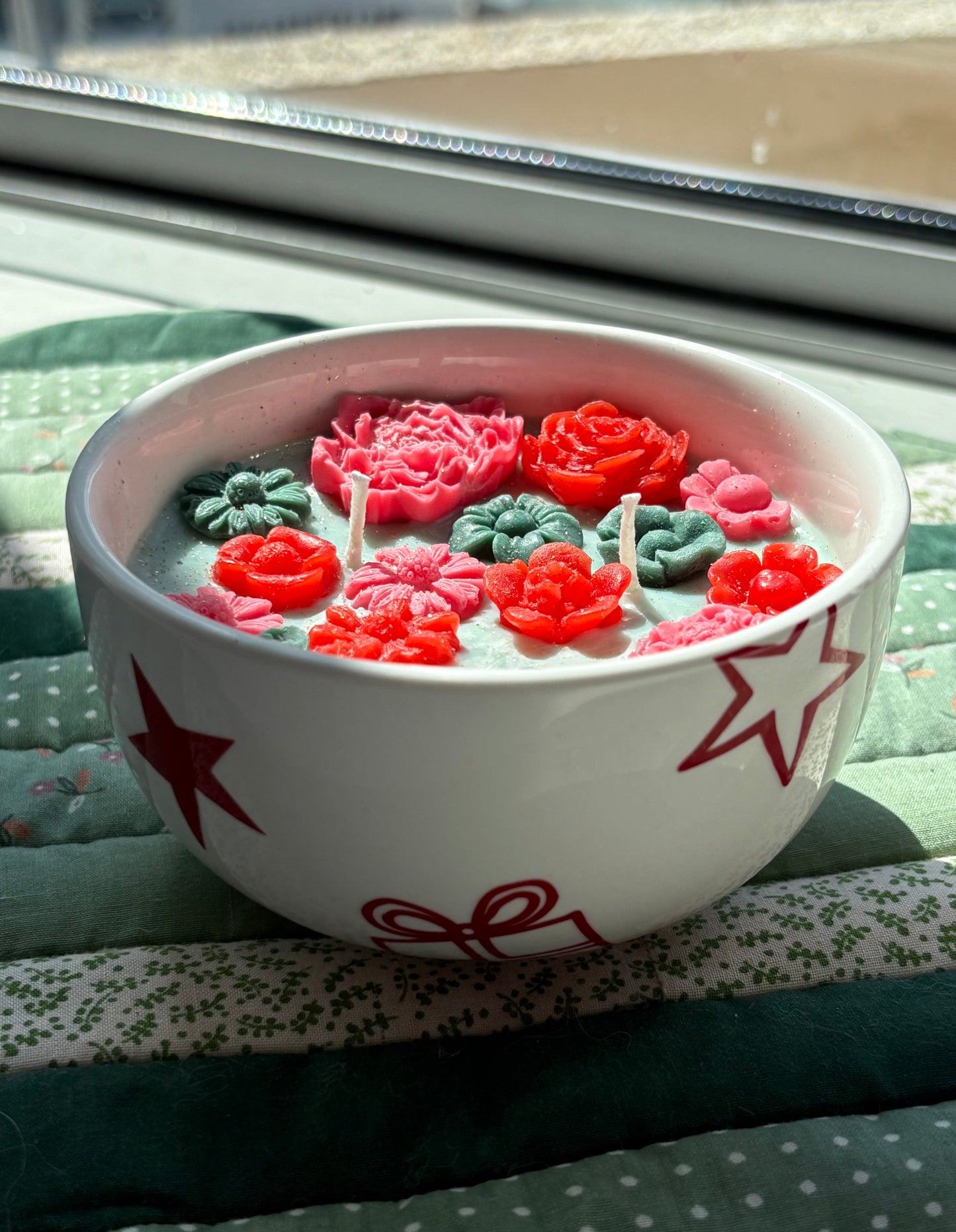 Upcycled Scented Candle | Christmas Bowl