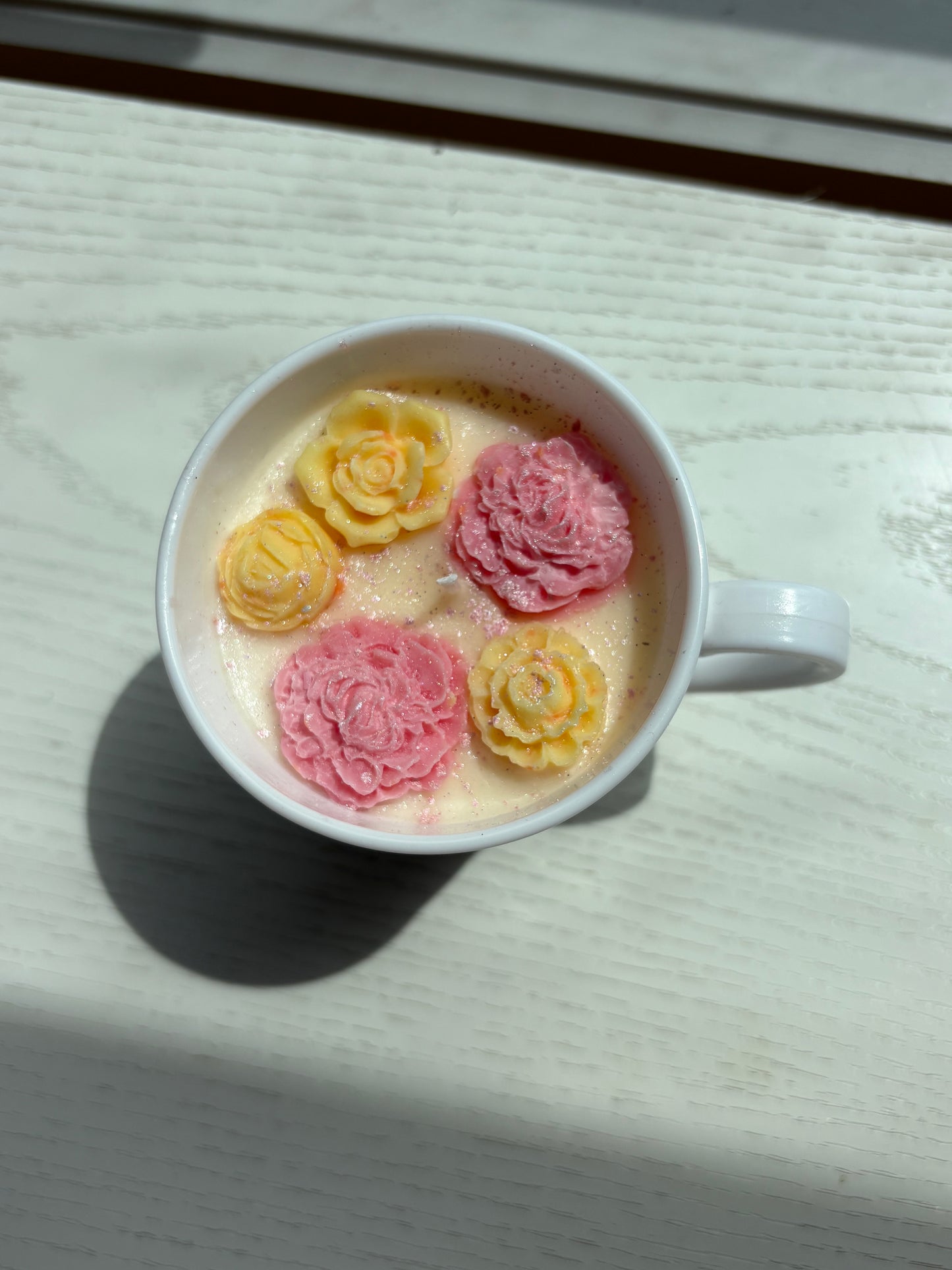 Upcycled teacup candle