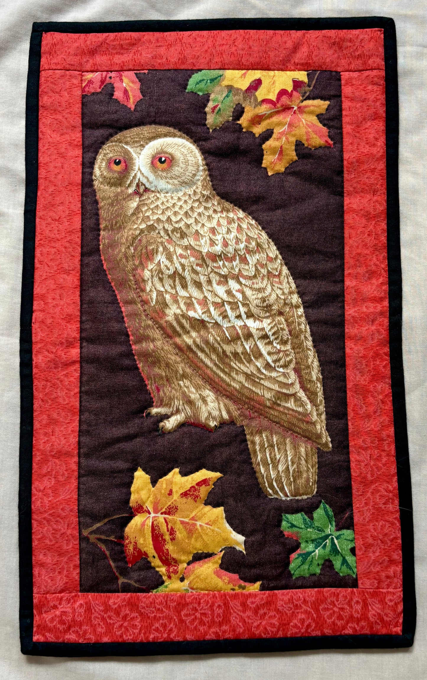 “Owlbert” Handmade Quilt Wall Hanging