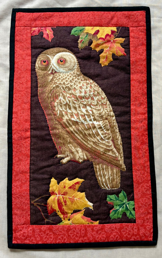 “Owlbert” Handmade Quilt Wall Hanging