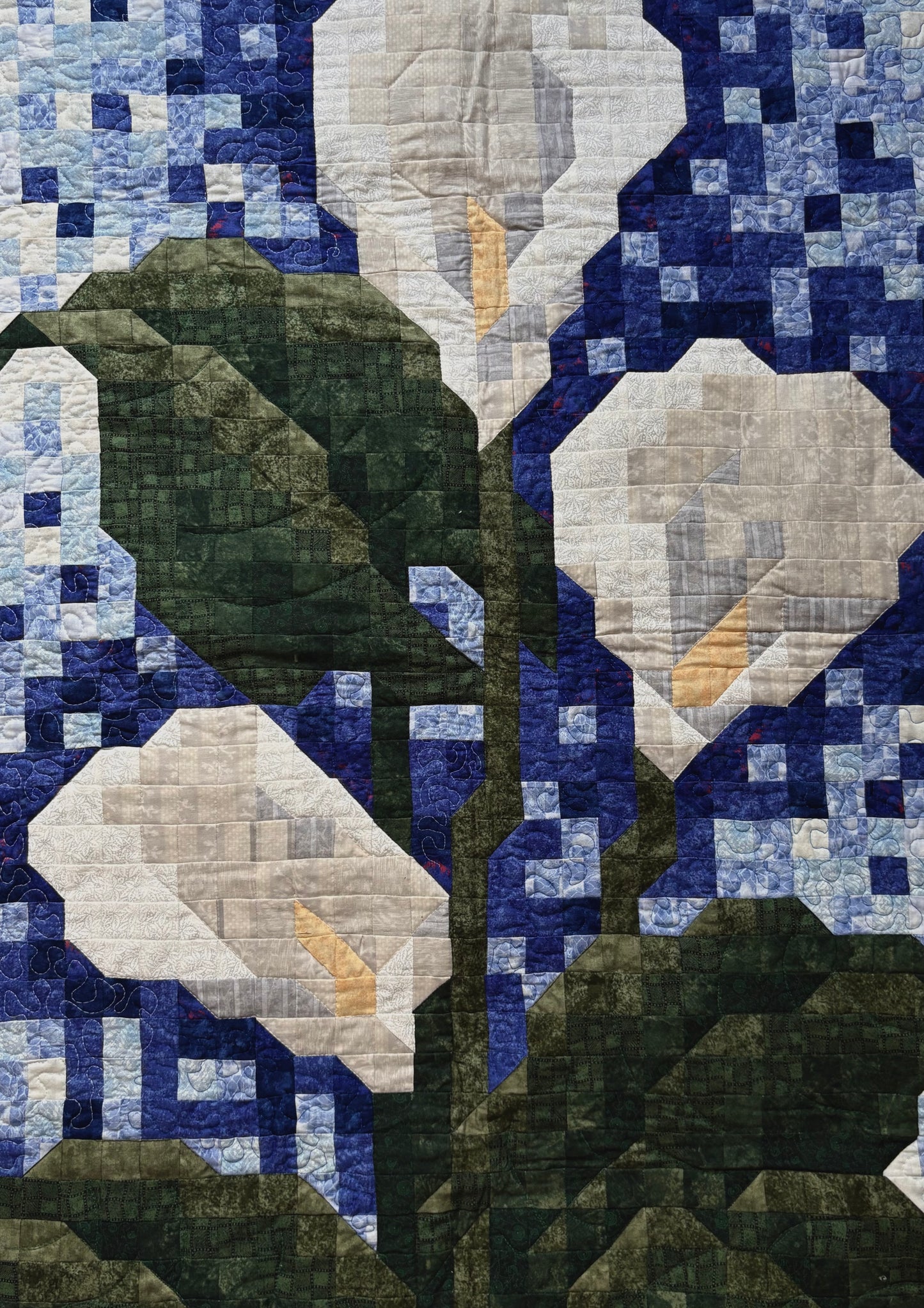 “Peace Lily” Handmade Quilt Wall Hanging