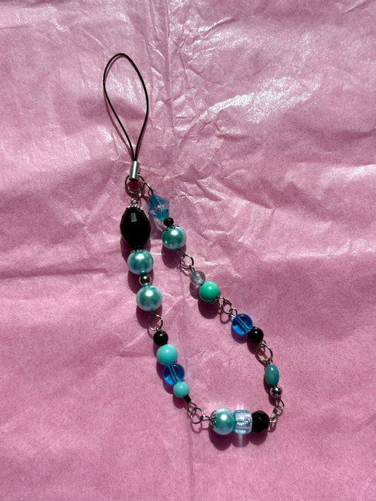 Beaded phone charm | Blue