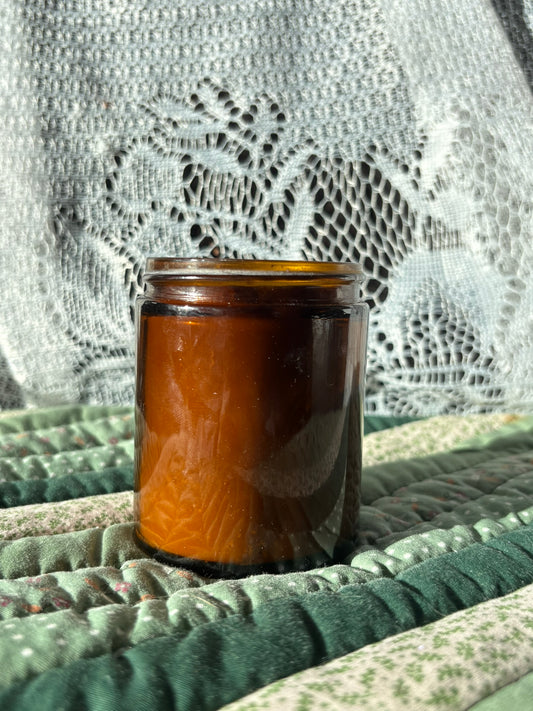Upcycled glass candle