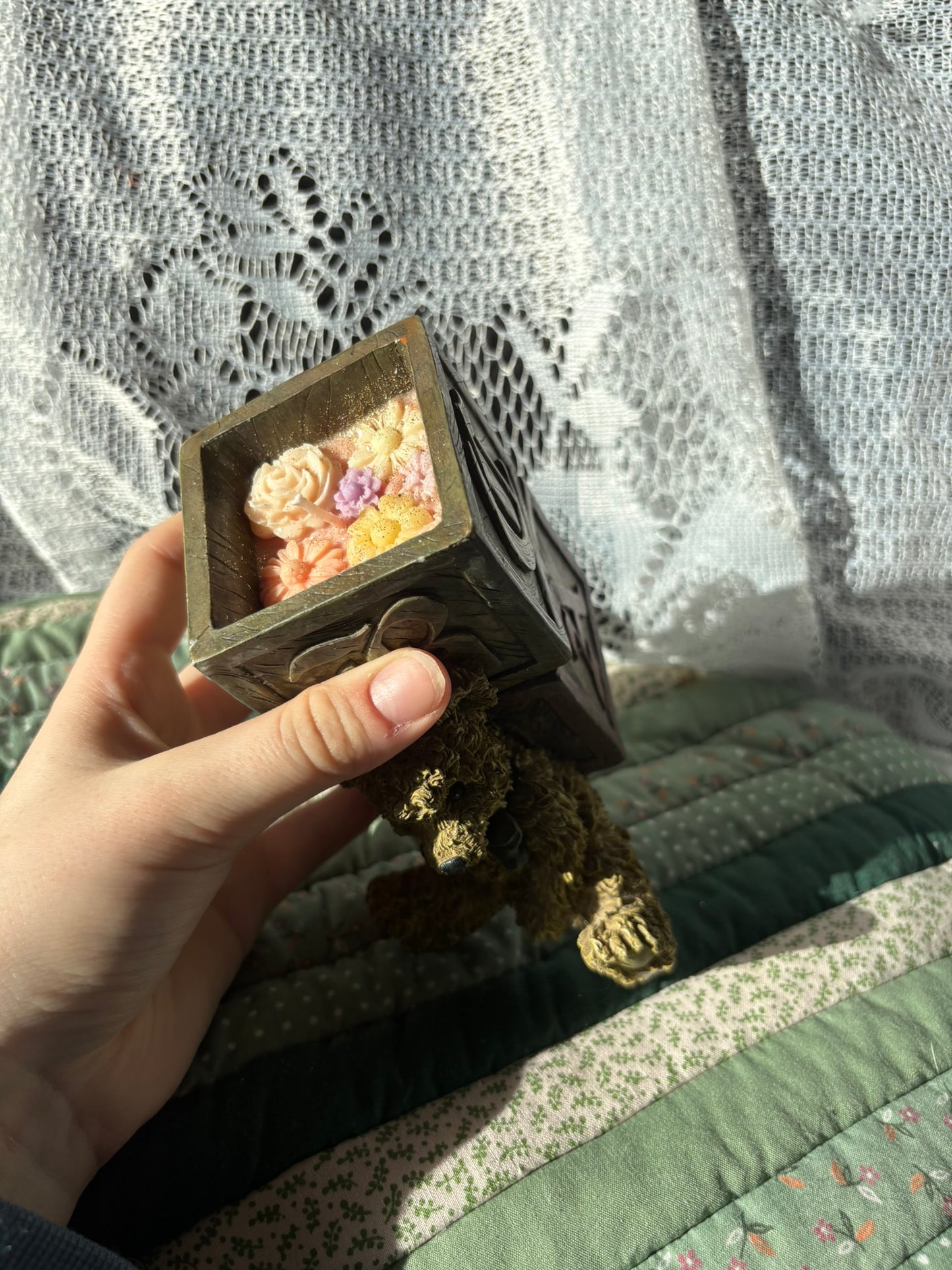 Teddy bear candle