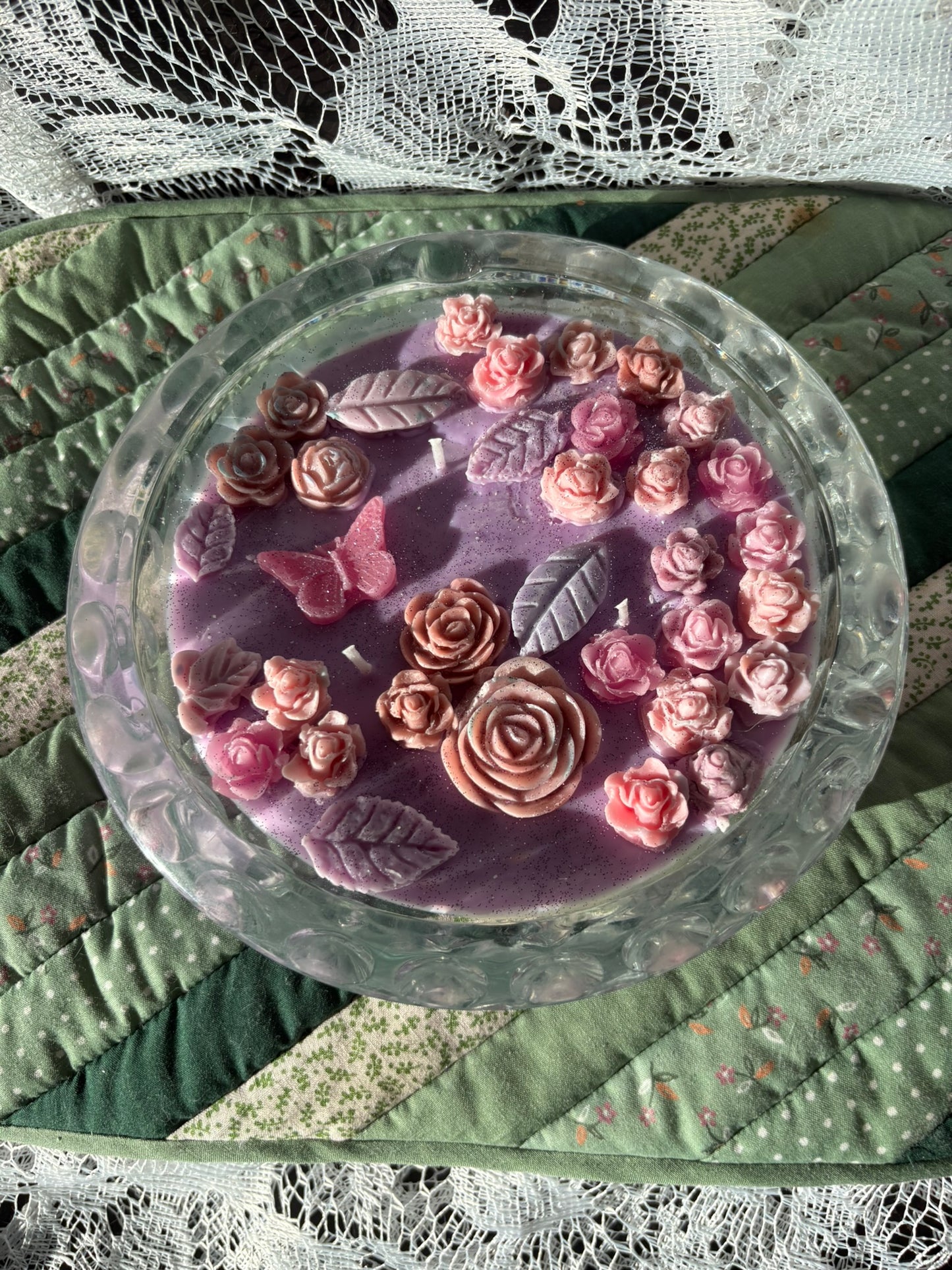 Scented glass bowl candle