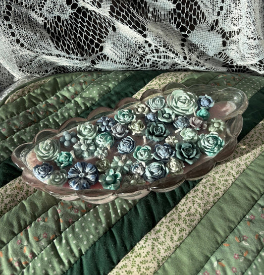Glass feather candle